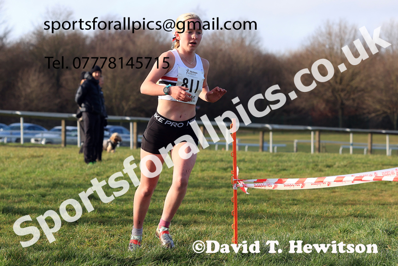 Womens Under-17s, 2026 Northern Cross Country Champs., Pontefract Racecourse, Pontefract. Photo: David T. Hewitson/Sports for All Pics